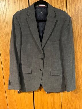 Tommy Hilfiger Charcoal Gray Two-Button Blazer